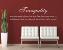 Tranquility Definition Quotes Wall Decal Definition Vinyl Art Stickers